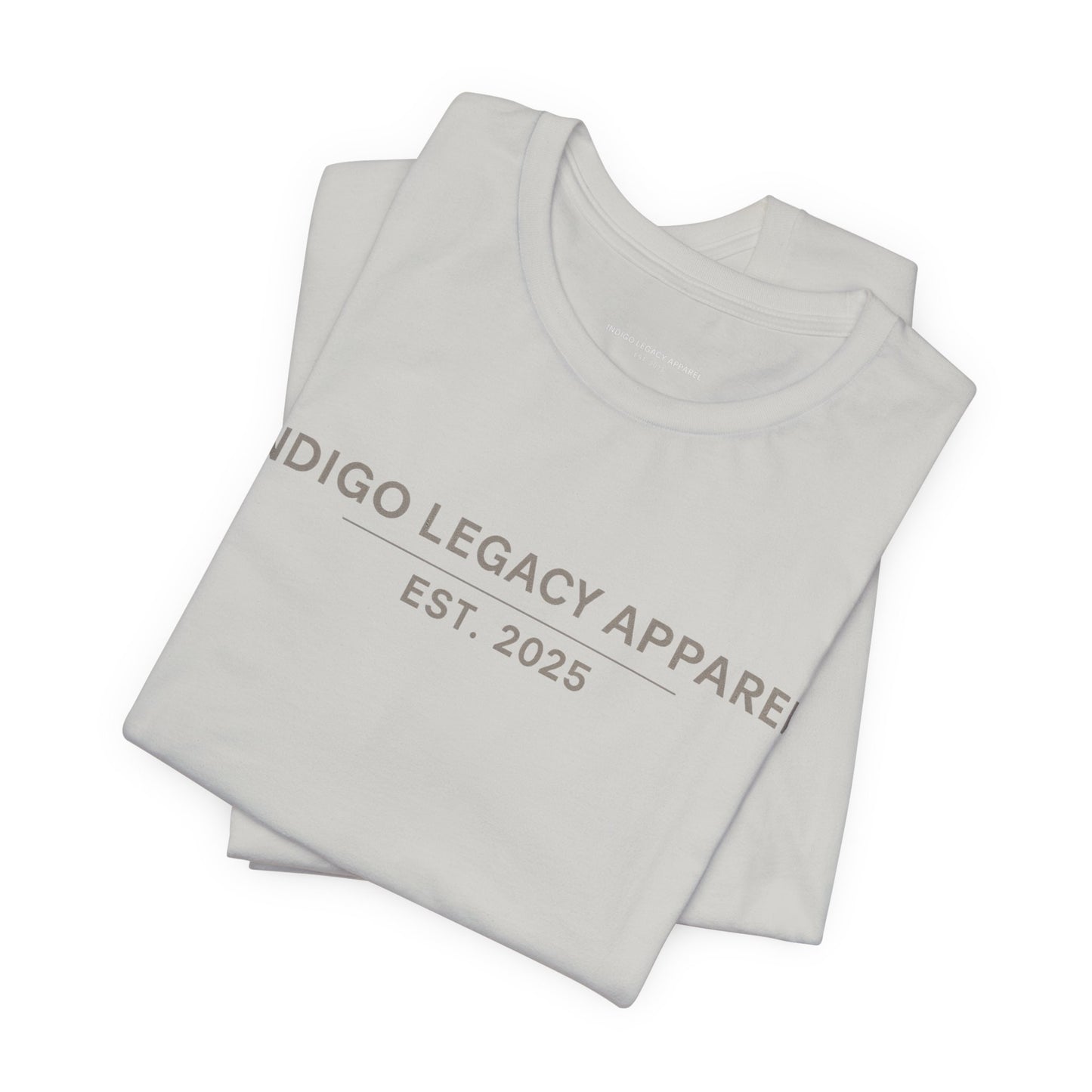 Indigo Legacy Apparel EST. 2025 T-Shirt — Minimal Vintage Logo Tee