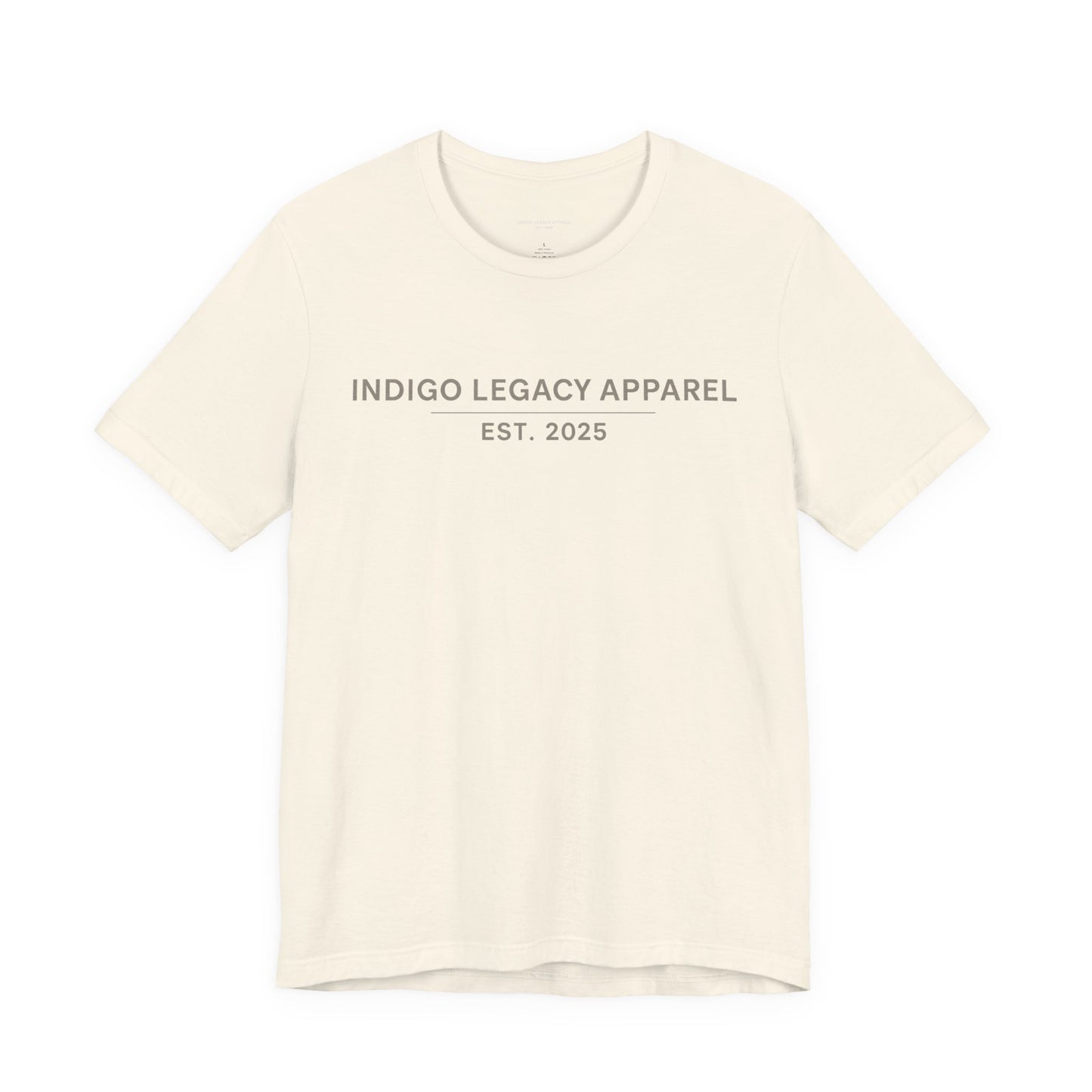Indigo Legacy Apparel EST. 2025 T-Shirt — Minimal Vintage Logo Tee