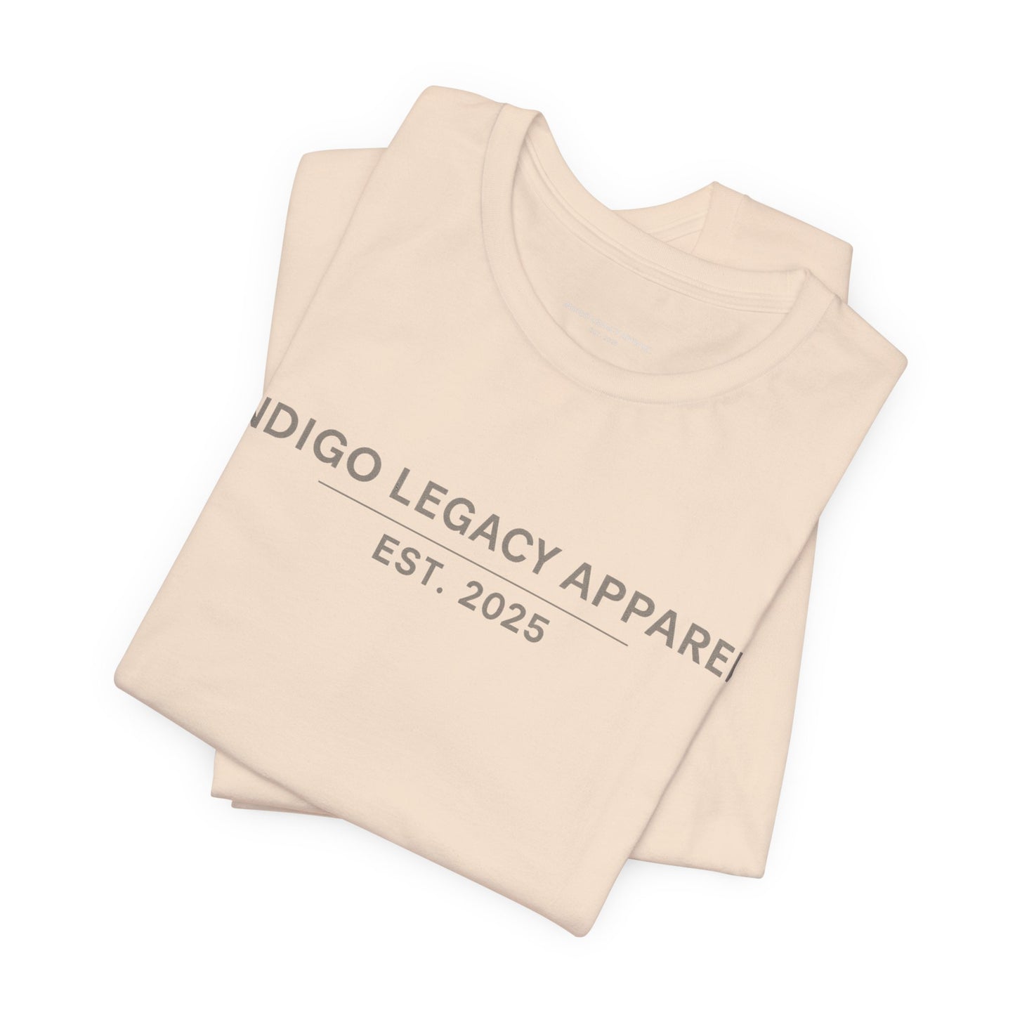 Indigo Legacy Apparel EST. 2025 T-Shirt — Minimal Vintage Logo Tee