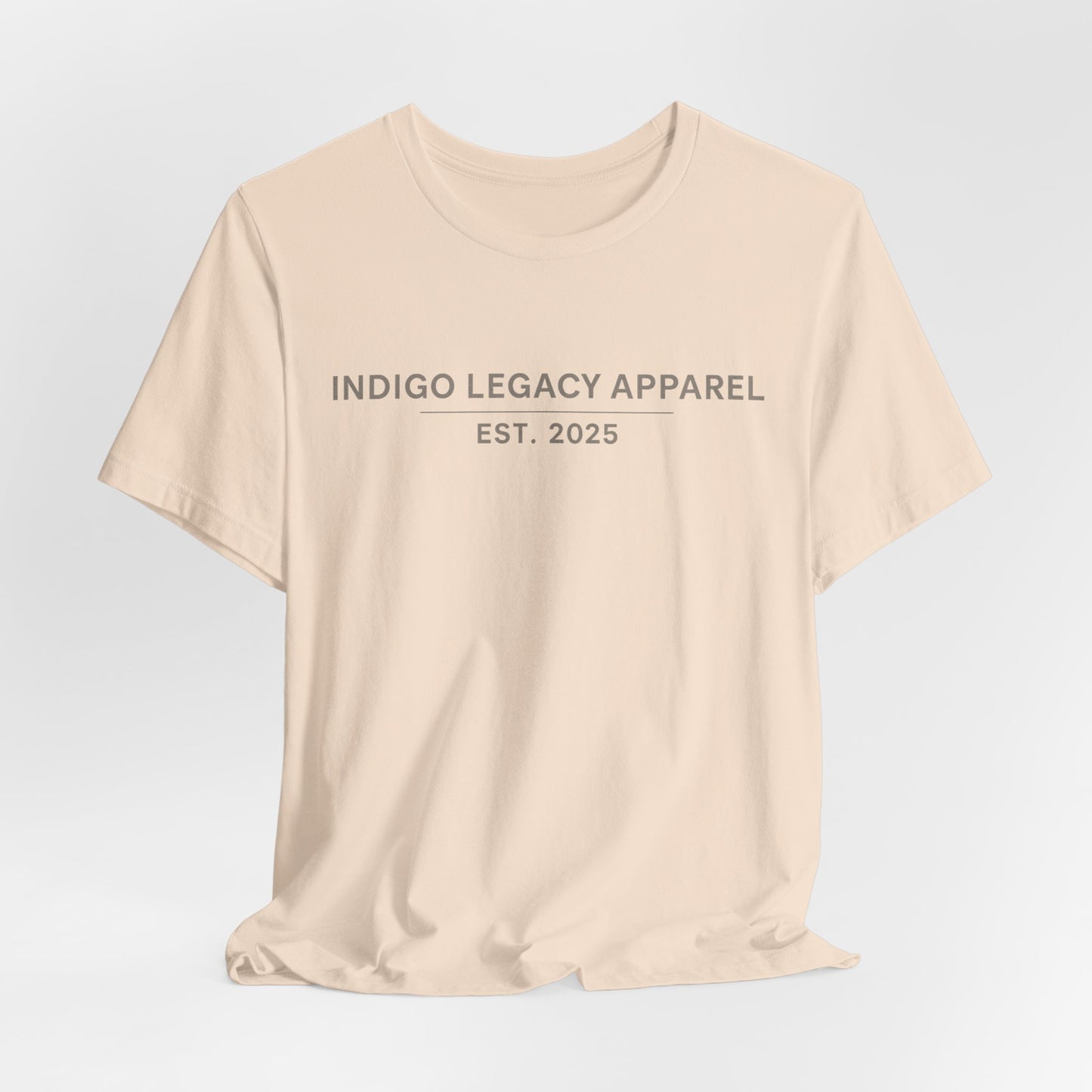 Indigo Legacy Apparel EST. 2025 T-Shirt — Minimal Vintage Logo Tee