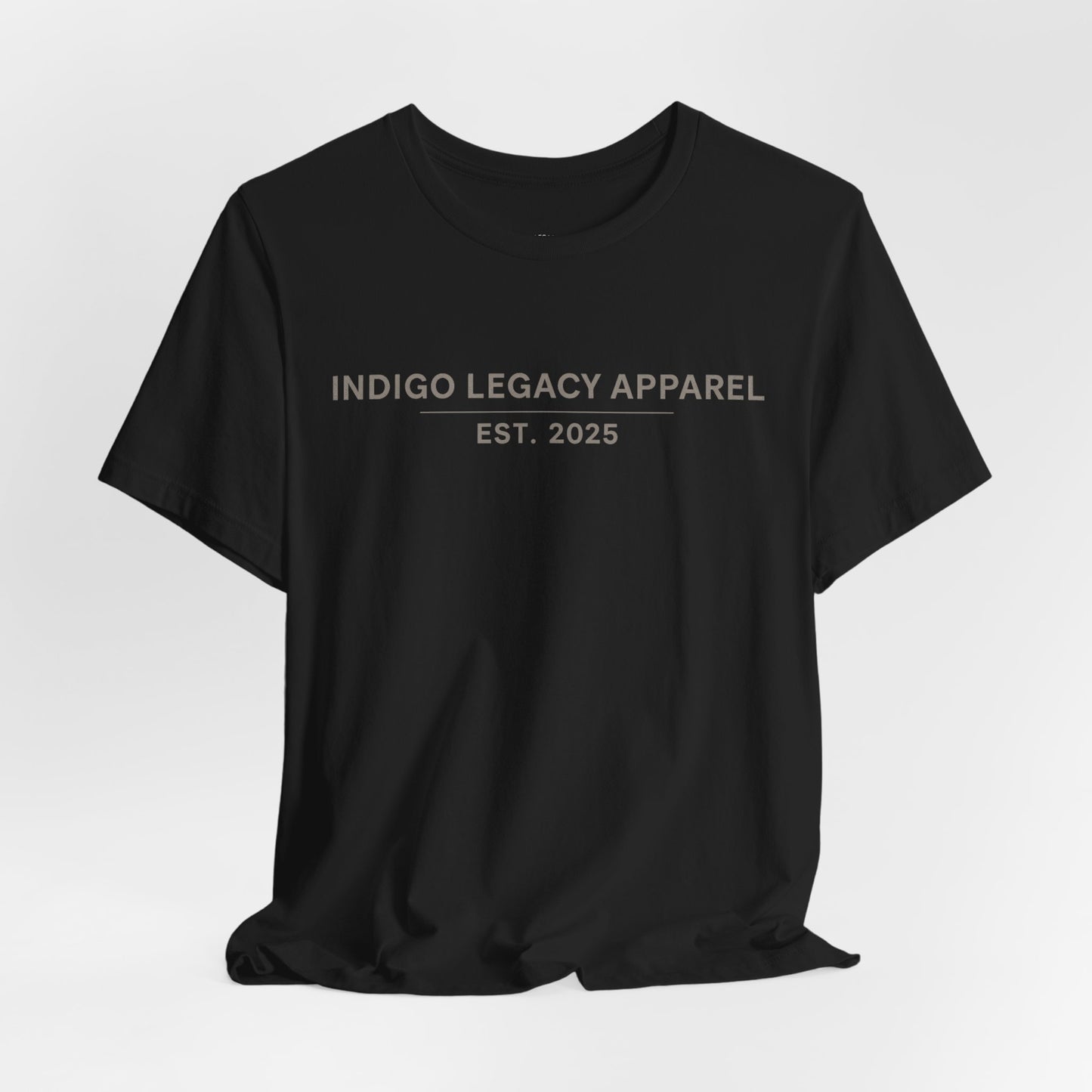 Indigo Legacy Apparel EST. 2025 T-Shirt — Minimal Vintage Logo Tee